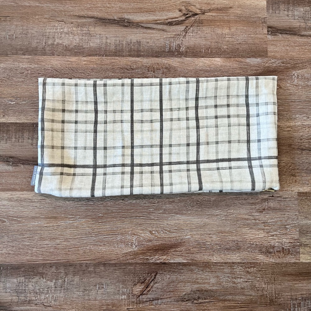 McGee & Co. Watercolor Windowpane Plaid Pillow Cover - Picture 6 of 7